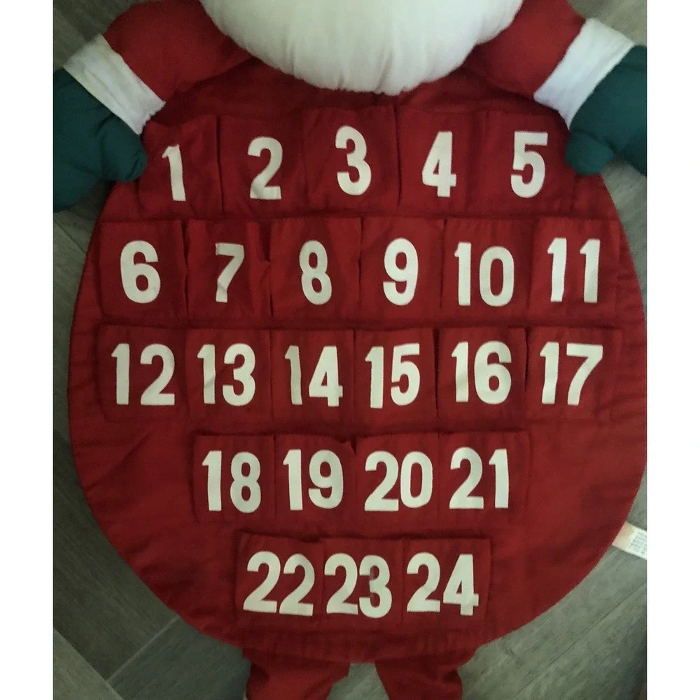 Vtg TL Toys Countdown to Christmas Santa Claus Advent Calendar Fabric TL Toys 94